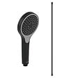 VILLEROY ET BOCH - Pommeau de douche Verve Showers 3 jets + Flexible de douche Universal Showers 160 cm Noir mat - vignette