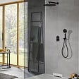 VILLEROY ET BOCH - Pommeau de douche Verve Showers 3 jets + Flexible de douche Universal Showers 160 cm Noir mat - vignette