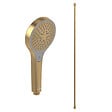 VILLEROY ET BOCH - Pommeau de douche Verve Showers 3 jets + Flexible de douche Universal Showers 160 cm Or brossé - vignette
