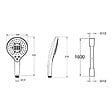 JACOB DELAFON - Pommeau de douche 3 jets Metro signature noir mat + flexible - vignette