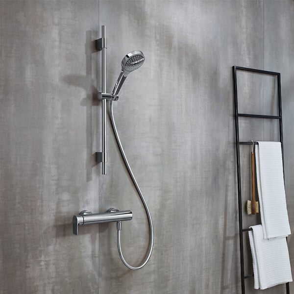 VILLEROY ET BOCH - Pommeau de douche Verve Showers 3 jets + Flexible de douche Universal Showers 160 cm Chromé - large