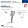 VILLEROY ET BOCH - Pommeau de douche Verve Showers 3 jets + Flexible de douche Universal Showers 160 cm Chromé - vignette