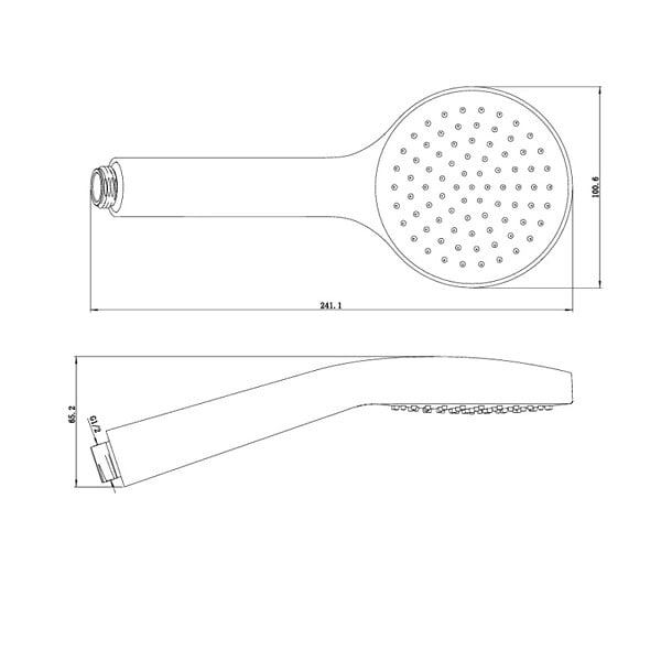 SWISS AQUA TECHNOLOGIES - Douchette à main en plastique, 1 jet, buses silicone, noir mat (SATBSRS21C) - large