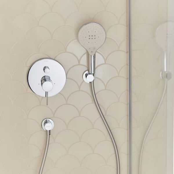 JACOB DELAFON - Pommeau de douche 3 jets Metro signature chromé + flexible - large