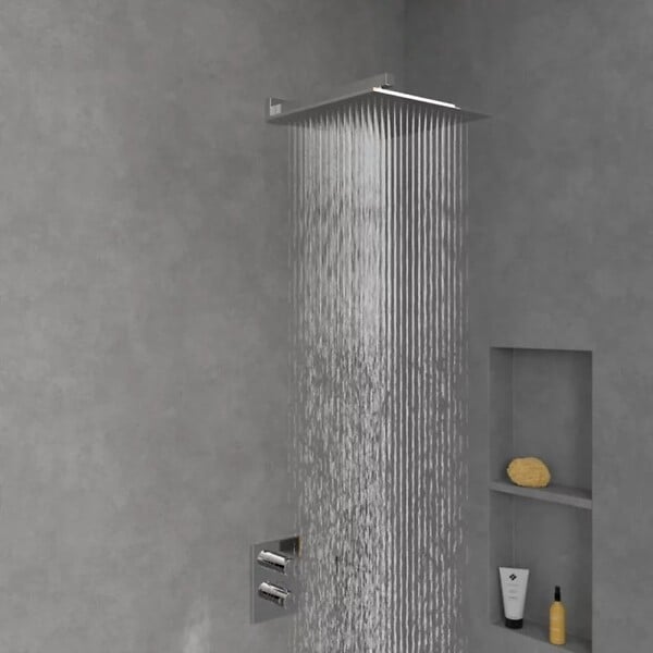 VILLEROY ET BOCH - Douche de tête 350  Universal rectangle chromé - large