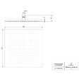 VILLEROY ET BOCH - Douche de tête 350  Universal rectangle chromé - vignette
