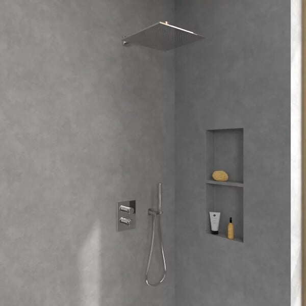 VILLEROY ET BOCH - Douche de tête 350  Universal rectangle chromé - large
