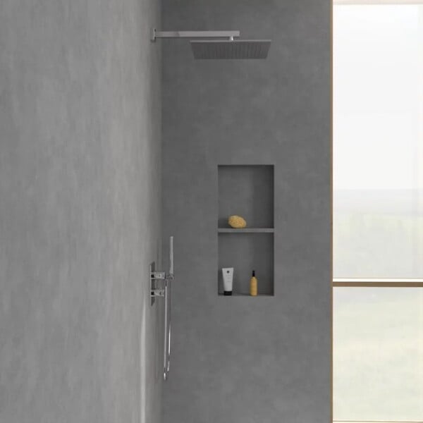 VILLEROY ET BOCH - Douche de tête 350  Universal rectangle chromé - large