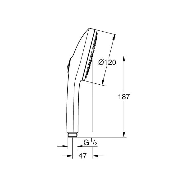 GROHE - Douchette 3 jets Vitalio Joy+ 120 Cool Sunrise - large