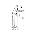 GROHE - Douchette 3 jets Vitalio Joy+ 120 Cool Sunrise - vignette
