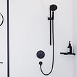HANSGROHE - Pommeau de douche Raindance Select S EcoSmart 120 3 jets noir mat + flexible de douche 1,25 m Isiflex noir mat - vignette
