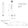VILLEROY ET BOCH - Pommeau de douche Verve Showers Stick + Flexible de douche Universal Showers 160 cm Noir mat - vignette