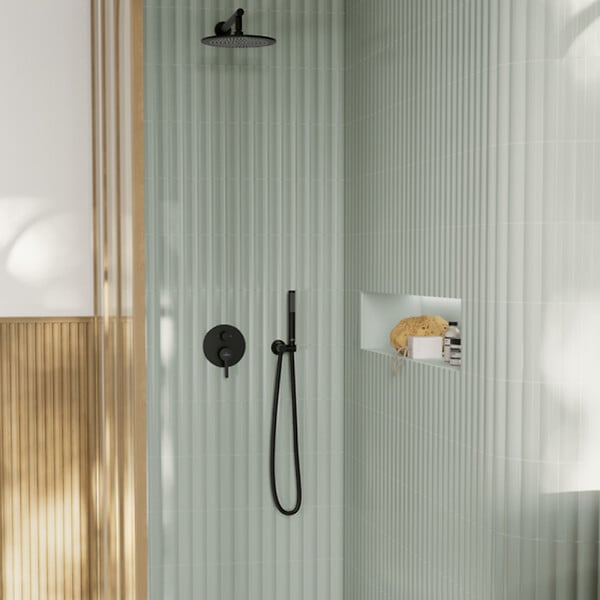 VILLEROY ET BOCH - Pommeau de douche Verve Showers Stick + Flexible de douche Universal Showers 160 cm Noir mat - large