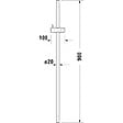 DURAVIT - Barre de douche 90 cm Doré poli - vignette