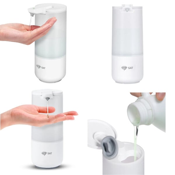 SWISS AQUA TECHNOLOGIES - Distributeur de savon et de désinfectant à capteur, blanc (SATDDAVB) - large