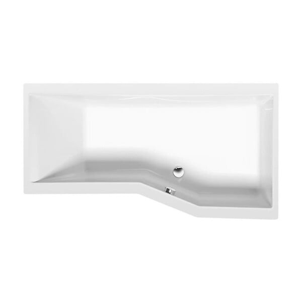 POLYSAN - Versys 170x85 cm baignoire asymétrique en acrylique, orientation droite, sans pieds, blanc (70611) - large