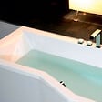 POLYSAN - Versys 170x85 cm baignoire asymétrique en acrylique, orientation droite, sans pieds, blanc (70611) - vignette