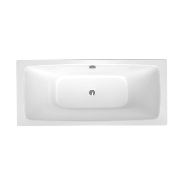 SWISS AQUA TECHNOLOGIES - Feel 180x80 cm baignoire rectangulaire en acier émaillé, gauche et droite, sans siphon ni pieds, blanc (SATVFEEL180DUO) - large