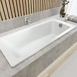 SWISS AQUA TECHNOLOGIES - Feel 180x80 cm baignoire rectangulaire en acier émaillé, gauche et droite, sans siphon ni pieds, blanc (SATVFEEL180DUO) - vignette