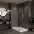SWISS AQUA TECHNOLOGIES - Pack Douche Complet – Paroi Walk-In 140x200 Chrome + Colonne SAT 3 Jets + Receveur Marbre Coulé Blanc 140x80 (SAT100C7PR148W) - vignette