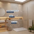 GROHE - Pack Douche Complet – Paroi Walk-In 100x200 Chrome + Colonne Grohe Tempesta 3 Jets + Receveur Marbre Coulé Blanc 120x90 - vignette