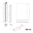 GROHE - Pack Douche Complet – Paroi Walk-In 140x200 Chrome + Colonne Grohe Eurosmart 2 Jets + Receveur Marbre Coulé Blanc 140x80 (SAT140 - vignette