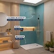 GROHE - Pack Douche Complet – Paroi Walk-In 100x200 Chrome + Colonne Grohe Vitalio 2 Jets + Receveur Marbre Coulé Blanc 120x80 - vignette