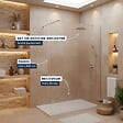 GROHE - Pack Douche Complet – Paroi Walk-In 140x200 Chrome + Colonne Grohe Eurosmart 2 Jets + Receveur Marbre Coulé Blanc 140x90 - vignette