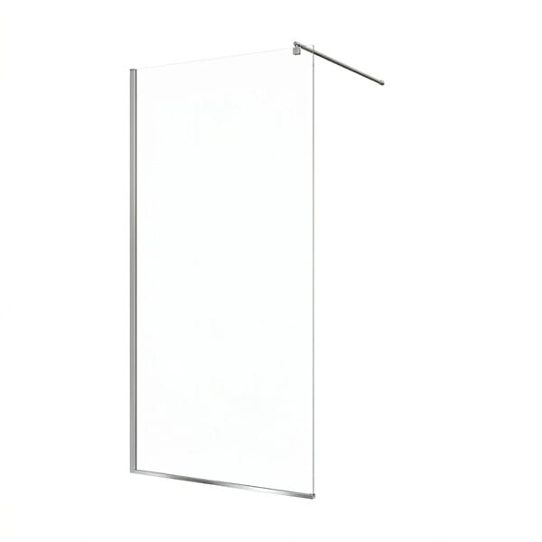 CERAMIA - Paroi de douche Walk-In 100 cm – Ceramia Essential – Verre 8 mm – Profilé Noir - large