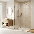 CERAMIA - Paroi de douche Walk-In 100 cm – Ceramia Essential – Verre 8 mm – Profilé Noir - vignette