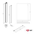 GROHE - Pack Douche Complet – Paroi Walk-In 140x200 Chrome + Colonne Grohe Vitalio 2 Jets + Receveur Marbre Coulé Blanc 140x90 - vignette