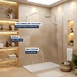 SWISS AQUA TECHNOLOGIES - Pack Douche Complet – Paroi Walk-In 140x200 Chrome + Colonne SAT 3 Jets + Receveur Marbre Coulé Blanc 140x80 (SAT100C7VI148W) - vignette
