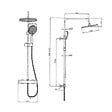 SWISS AQUA TECHNOLOGIES - Pack Douche Complet – Paroi Walk-In 140x200 Chrome + Colonne SAT 3 Jets + Receveur Marbre Coulé Blanc 140x80 (SAT100C7VI148W) - vignette