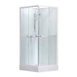 SWISS AQUA TECHNOLOGIES - Project 90x90 cm cabine de douche carrée en verre avec receveur et profilés, blanc (4000693) - vignette