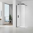 SWISS AQUA TECHNOLOGIES - Project paroi de douche à l'italienne 120 cm avec accessoires de montage, noir mat (SATBWIPRO120C) - vignette