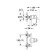 GROHE - Pack Douche Complet – Paroi Walk-In 140x200 Chrome + Colonne Grohe Tempesta 3 Jets + Receveur Marbre Coulé Blanc 140x80 - vignette