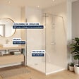 SWISS AQUA TECHNOLOGIES - Pack Douche Complet – Paroi Walk-In 140x200 Chrome + Colonne SAT 3 Jets + Receveur Marbre Coulé Blanc 140x90 (SAT100C7PR149W) - vignette