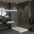 SWISS AQUA TECHNOLOGIES - Pack Douche Complet – Paroi Walk-In 120x200 Chrome + Colonne SAT 3 Jets + Receveur Marbre Coulé Blanc 120x90 (SAT120C7PR129W) - vignette