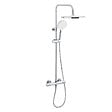 SWISS AQUA TECHNOLOGIES - Pack Douche Complet – Paroi Walk-In 100x200 Chrome + Colonne SAT 3 Jets + Receveur Marbre Coulé Blanc 120x80 (SAT100C7PR128W) - vignette