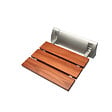 SIKO - Multi Siège de douche rabattable en bois avec support, Marron (SEDWOOD) - vignette