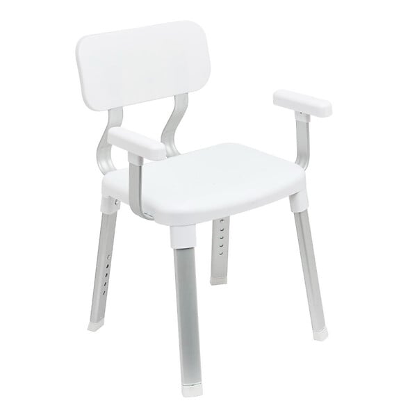 SWISS AQUA TECHNOLOGIES - Siège de douche réglable, élégance et sécurité au quotidien, 71.1x50.5x48.7 cm, Blanc Mat (SATDSEDNASTMOB) - large