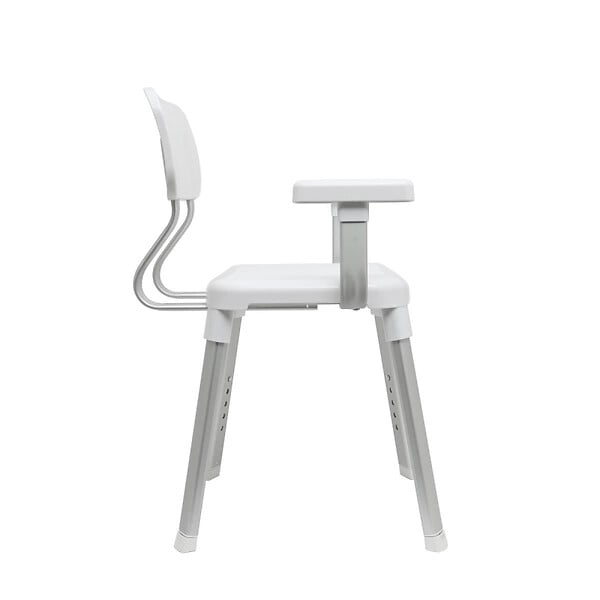 SWISS AQUA TECHNOLOGIES - Siège de douche réglable, élégance et sécurité au quotidien, 71.1x50.5x48.7 cm, Blanc Mat (SATDSEDNASTMOB) - large