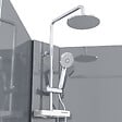 SWISS AQUA TECHNOLOGIES - Projet 90x90 cm set cabine de douche carrée en verre sécurit avec receveur, système de douche et profilés (SATPROBOXQ90CRT) - vignette