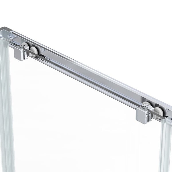 SWISS AQUA TECHNOLOGIES - Projet 90x90 cm set cabine de douche carrée en verre sécurit avec receveur, système de douche et profilés (SATPROBOXQ90CRT) - large