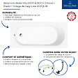 VILLEROY ET BOCH - Baignoire droite 160 x 70 O.Novo + Pieds + Vidage doré - vignette