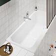 VILLEROY ET BOCH - Baignoire droite 180 x 80 Architectura + Vidage de baignoire blanc - vignette