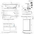 IDEAL STANDARD - Pack baignoire bain douche 170 x 80 cm droite Connect Air + tablier + pare bain fixe  + pieds + vidage Chromé - vignette