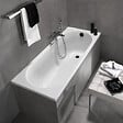 VILLEROY ET BOCH - Baignoire droite 170 x 70  O.Novo + Vidage de baignoire noir - vignette