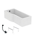 IDEAL STANDARD - Baignoire bain douche 170 x 80 cm gauche Connect Air + tablier + pieds + vidage Noir mat - vignette