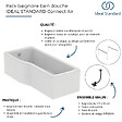 IDEAL STANDARD - Baignoire bain douche 170 x 80 cm gauche Connect Air + tablier + pieds + vidage Noir mat - vignette